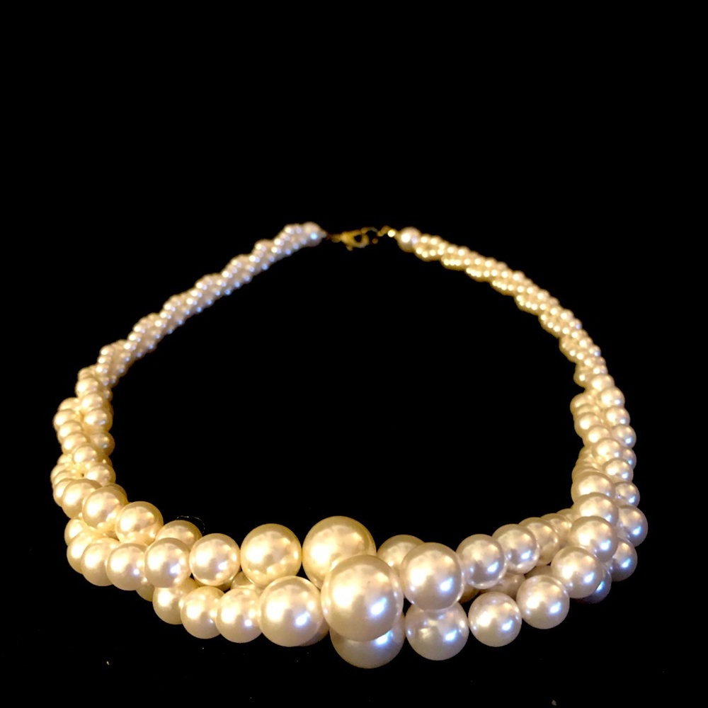Triple Twist Pearl Necklace by The Roman Company